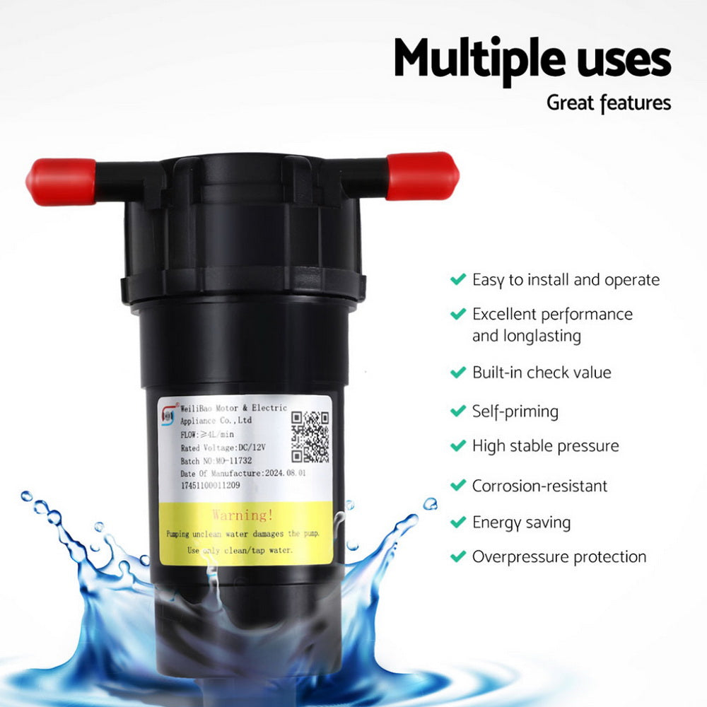 Water Pump 12V Pressure Shower 4L/Min - SuperSaverAU - view 5
