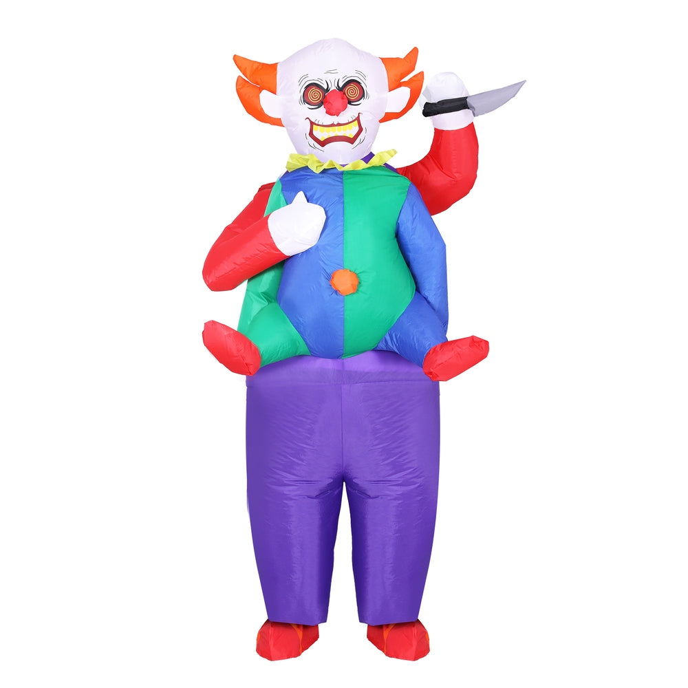 Inflatable Clown Costume Adult Suit Blow Up Party Fancy Dress Halloween Cosplay - SuperSaverAU - view 3