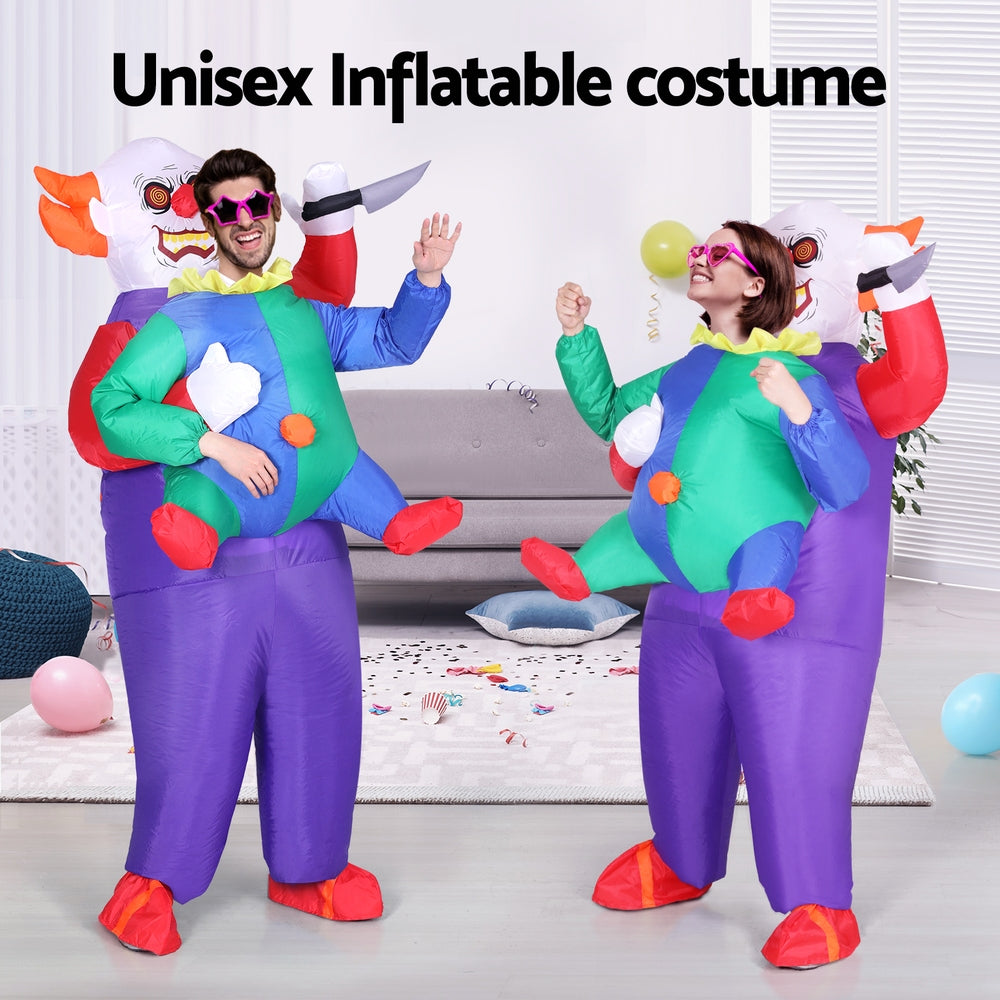 Inflatable Clown Costume Adult Suit Blow Up Party Fancy Dress Halloween Cosplay - SuperSaverAU - view 6
