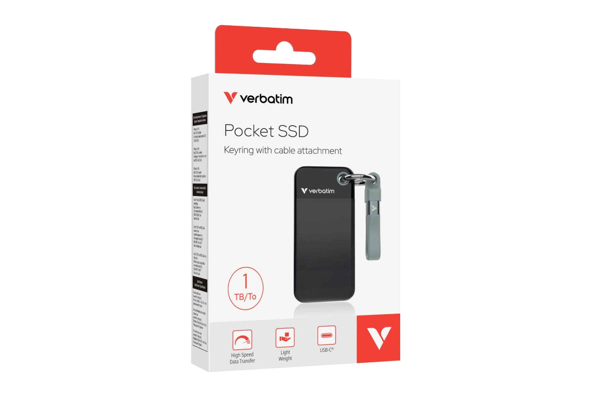 Verbatim 1TB Pocket SSD USB 3.2 Gen 2 (Black/Grey)
