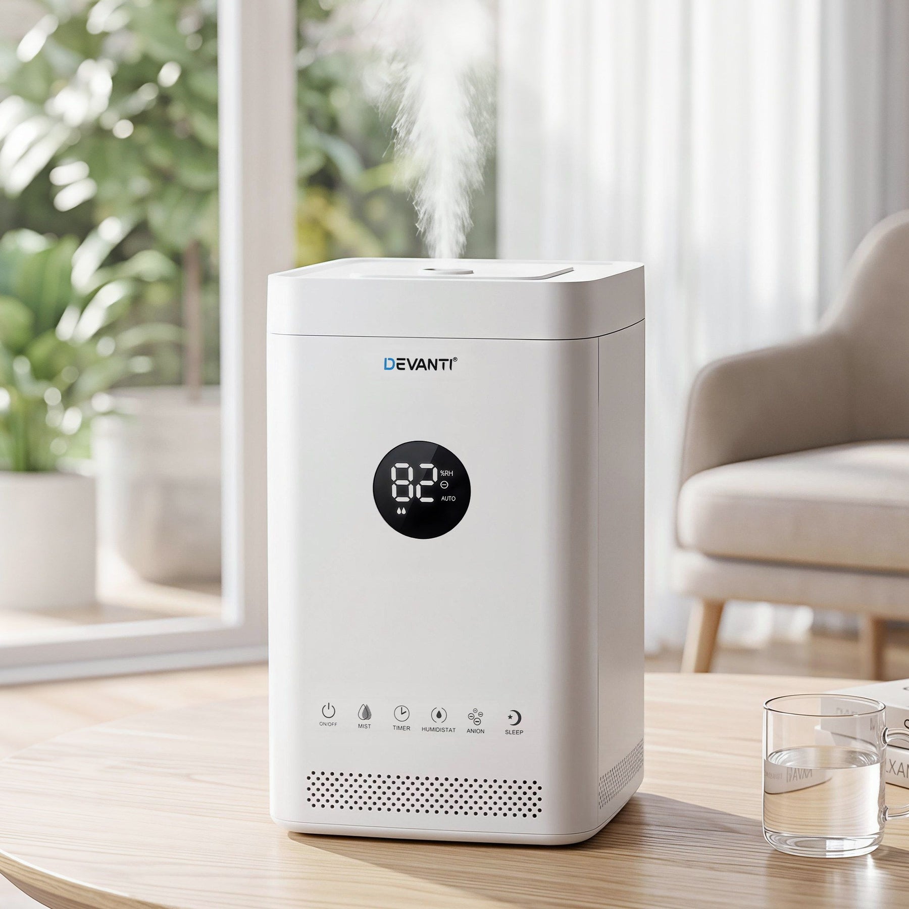 Devanti 3.5L Ultrasonic Humidifier & Air Purifier - White