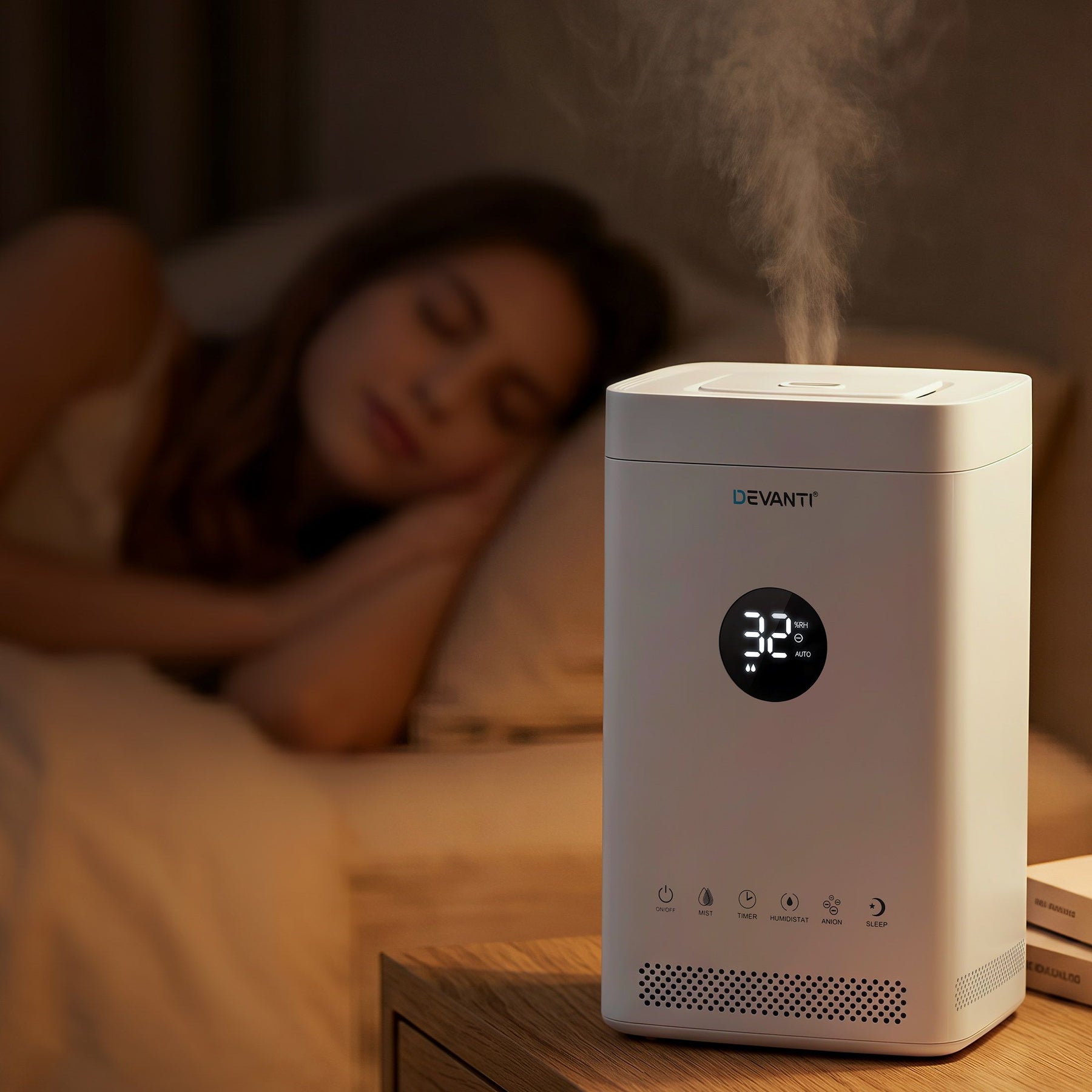 Devanti 3.5L Ultrasonic Humidifier & Air Purifier - White
