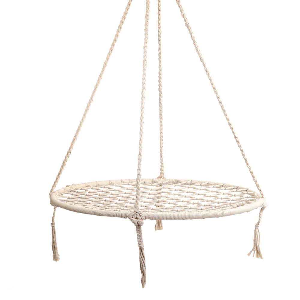 Gardeon Hammock Chair Outdoor Tree Swing Nest Web Hanging Seat 100cm - SuperSaverAU - view 1