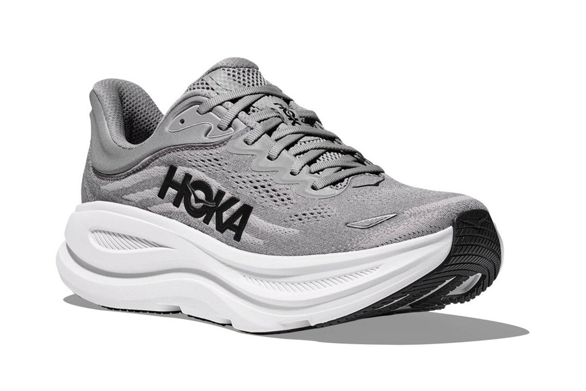 Hoka Men's Bondi 9 Running Shoes (Galactic Grey/Stellar Grey, Size 9.5 US)