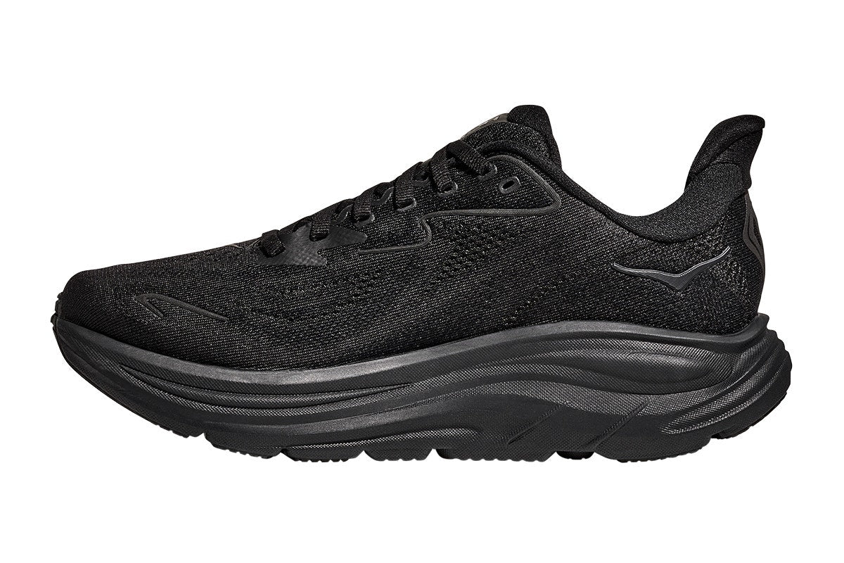 Hoka Men's Clifton 10 Running Shoes (Black/Black, Size 9.5 US)