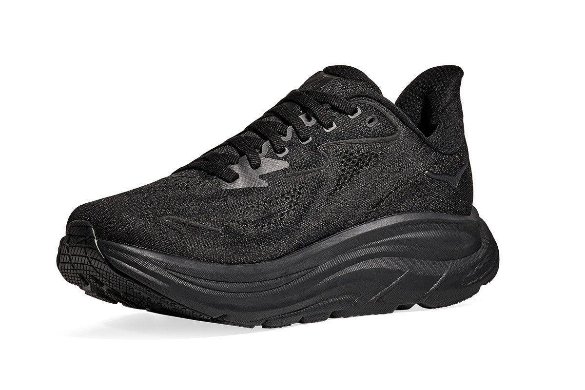 Hoka Men's Clifton 10 Running Shoes (Black/Black, Size 9.5 US)