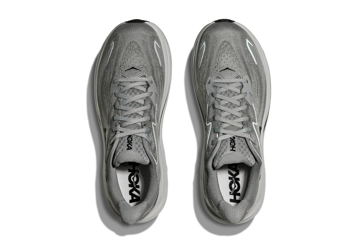 Hoka Men's Clifton 10 Running Shoes (Galactic Grey/Asteroid, Size 9.5 US)