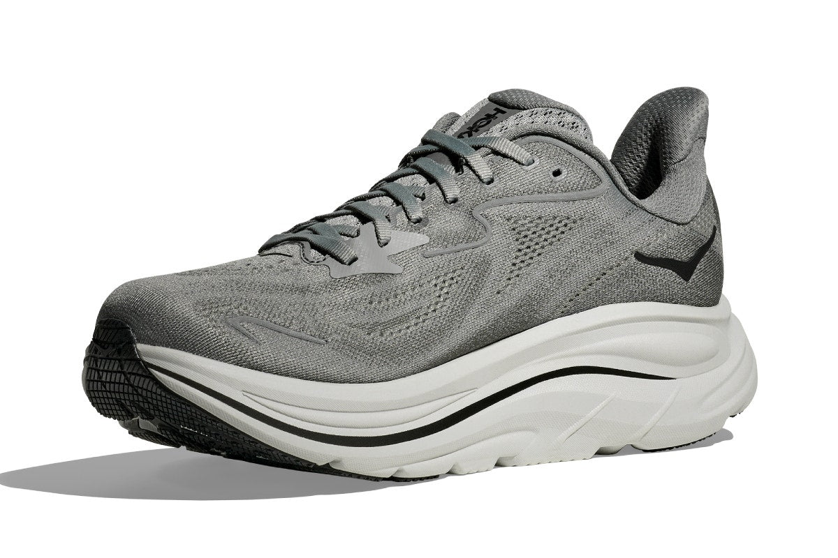 Hoka Men's Clifton 10 Running Shoes (Galactic Grey/Asteroid, Size 9.5 US)