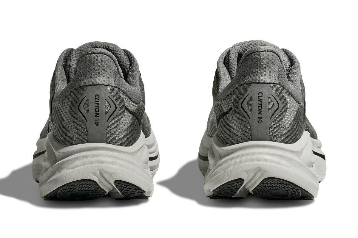 Hoka Men's Clifton 10 Running Shoes (Galactic Grey/Asteroid, Size 9.5 US)