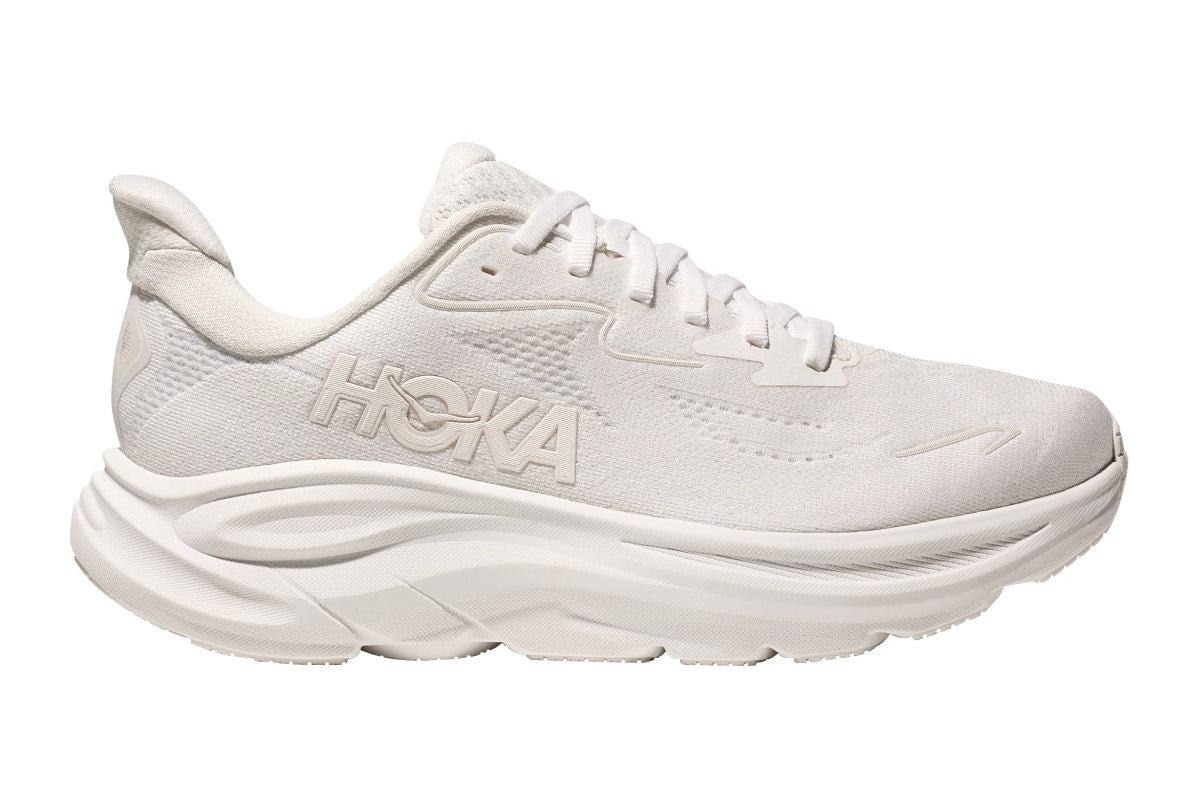 Hoka Men's Clifton 10 Running Shoes (White/White, Size 9.5 US)
