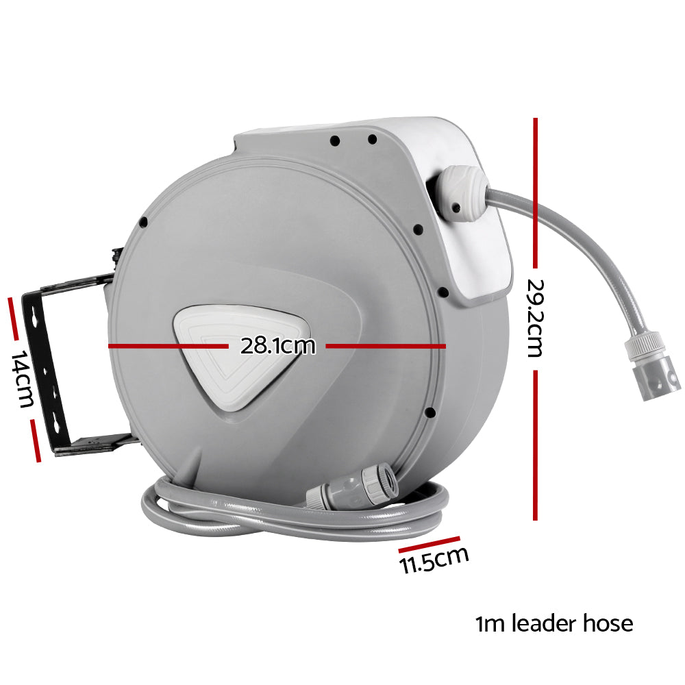 Retractable Hose Reel 10M with Auto Rewind & 9-Setting Spray Gun, UV Resistant - SuperSaverAU - view 2