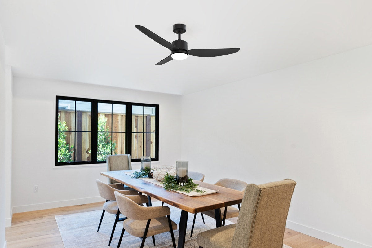 Hyundai 132cm DC Motor Ceiling Fan with LED Light (Black)