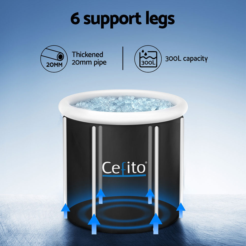 Weisshorn Inflatable Ice Bath Tub 75X75CM 300L with Insulation - SuperSaverAU - view 5