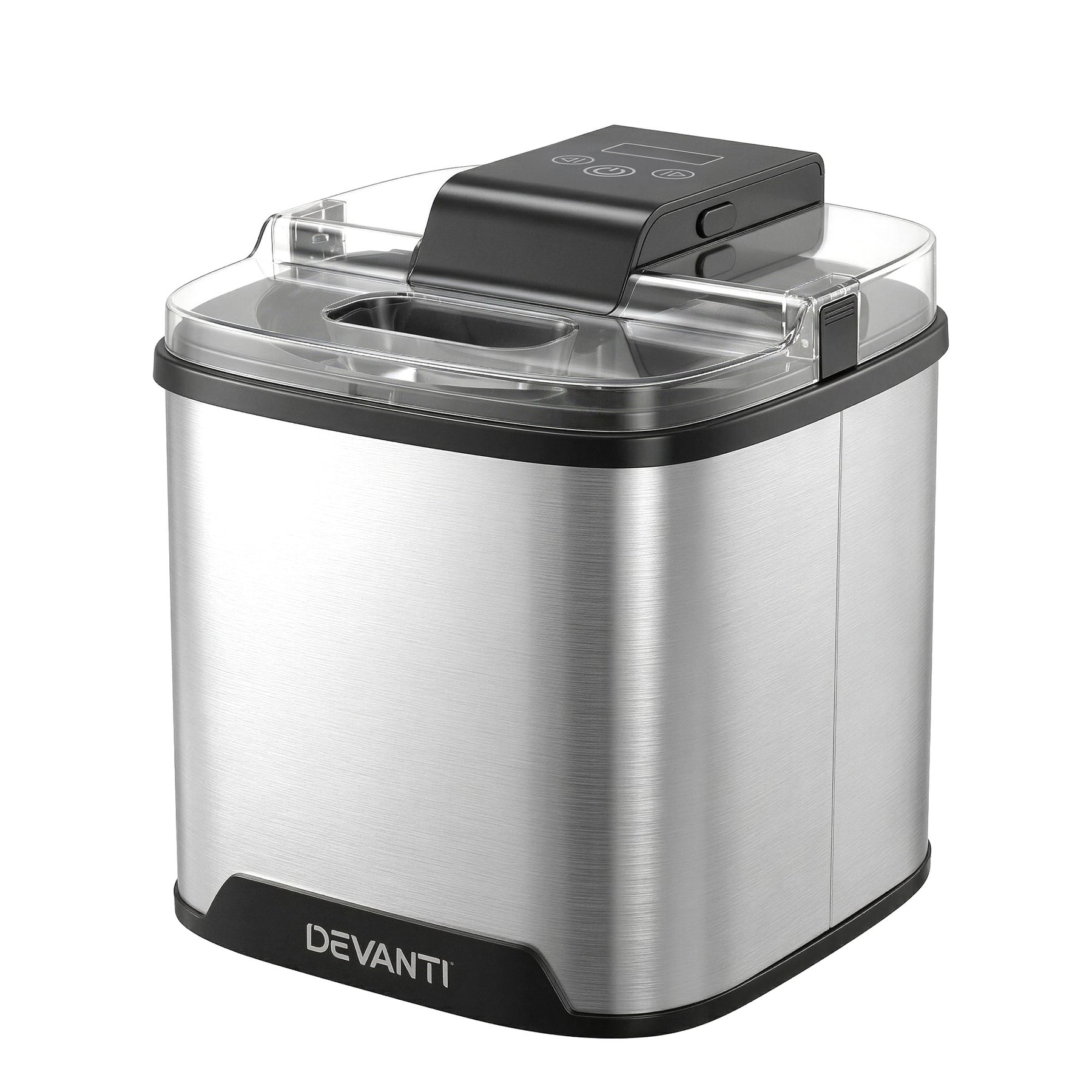 Devanti 2L Ice Cream Maker for Gelato, Sorbet & Frozen Drinks - Silver