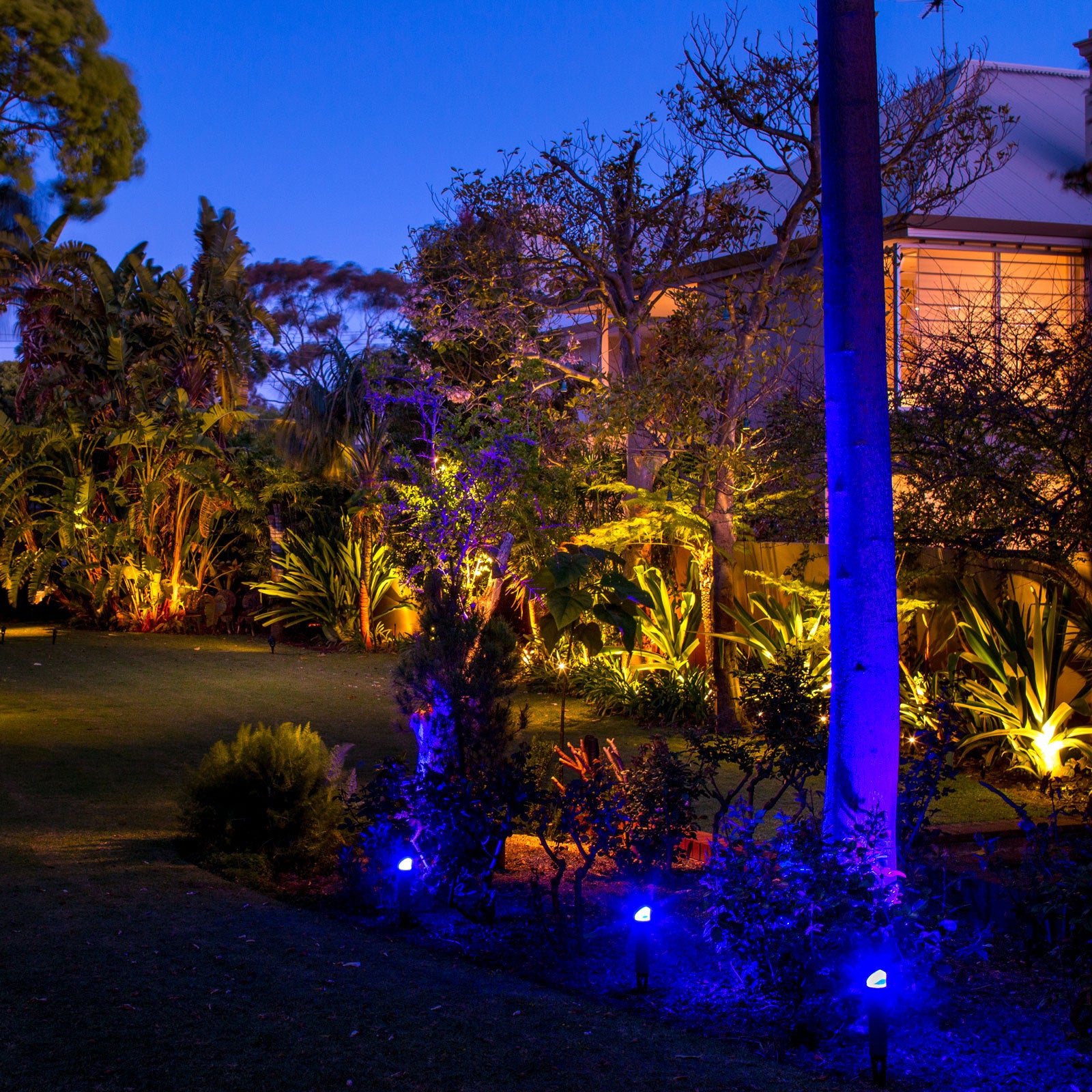 Holman 60W White RGB Colour Bluetooth Garden Light Controller With Inbuilt Transformer CLBRGB60