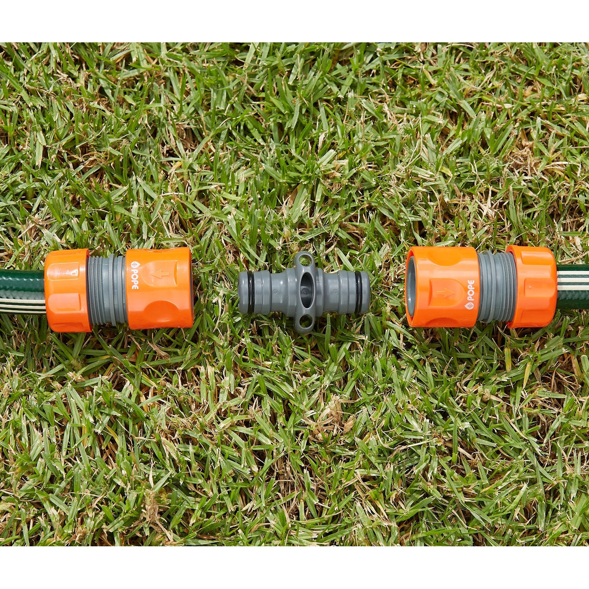 Pope 18mm 2 Way Hose Coupler ABS Grey Outdoor