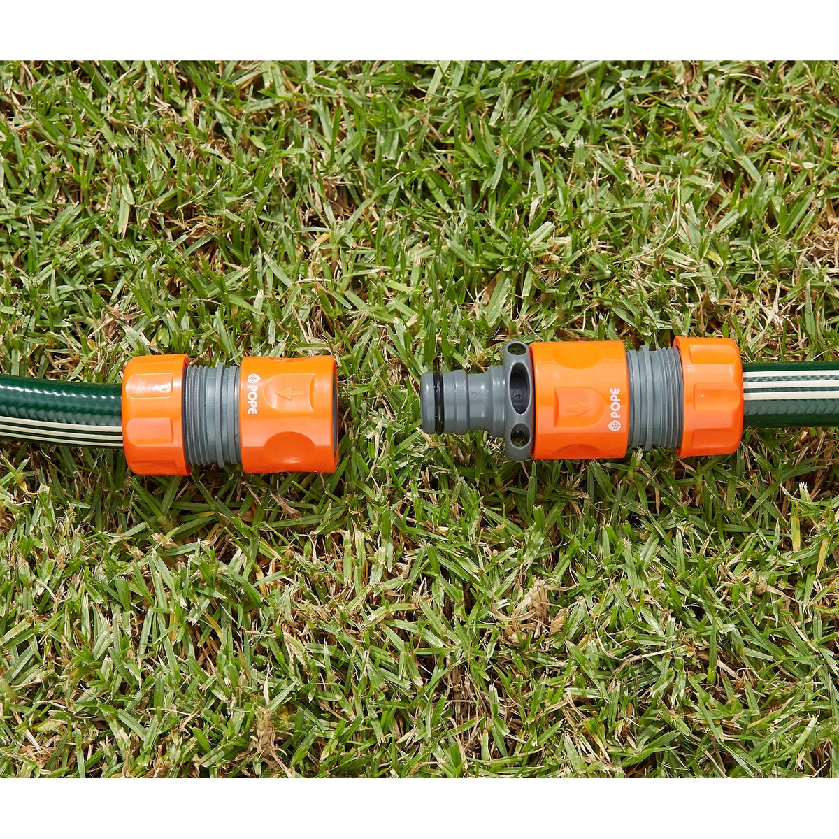 Pope 18mm 2 Way Hose Coupler ABS Grey Outdoor