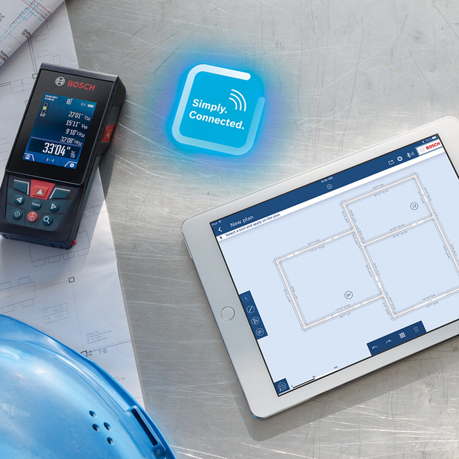 Bosch Professional GLM 150 C 150m Red Beam Laser Distance Measurer Bluetooth IP54 0601072FK0