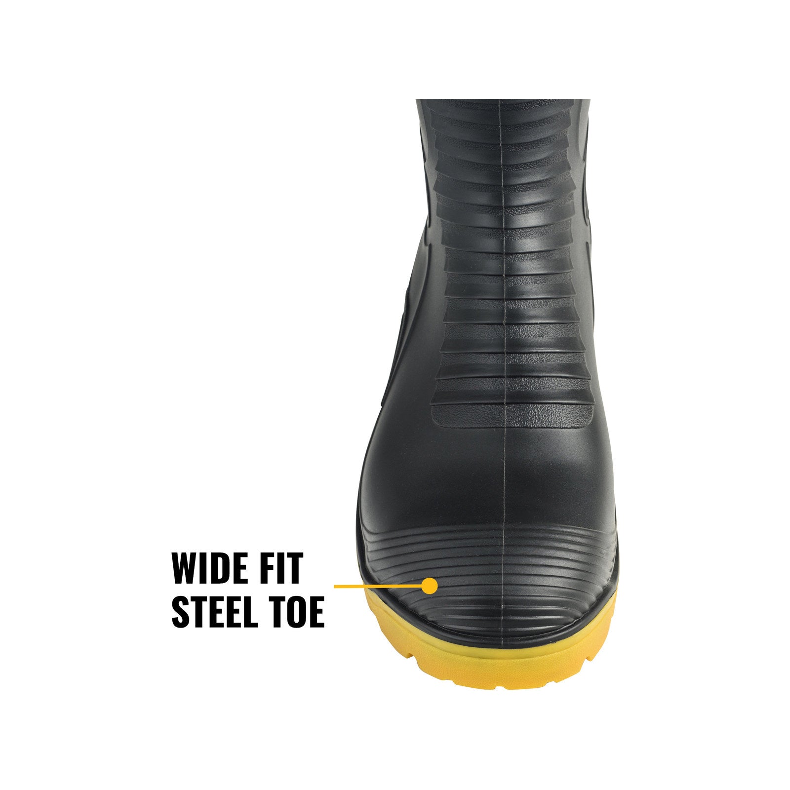 DeWALT Workwear Midland Pro Comfort Extreme Duty PVC Safety Gumboots Size 10 Steel Cap