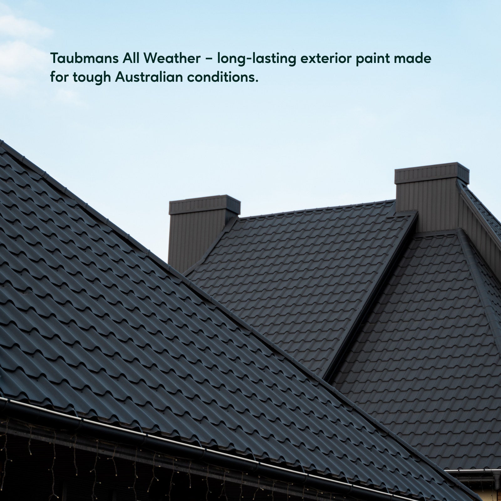 Taubmans 4L Black Gloss All Weather Exterior Paint Water Based UV Resistant