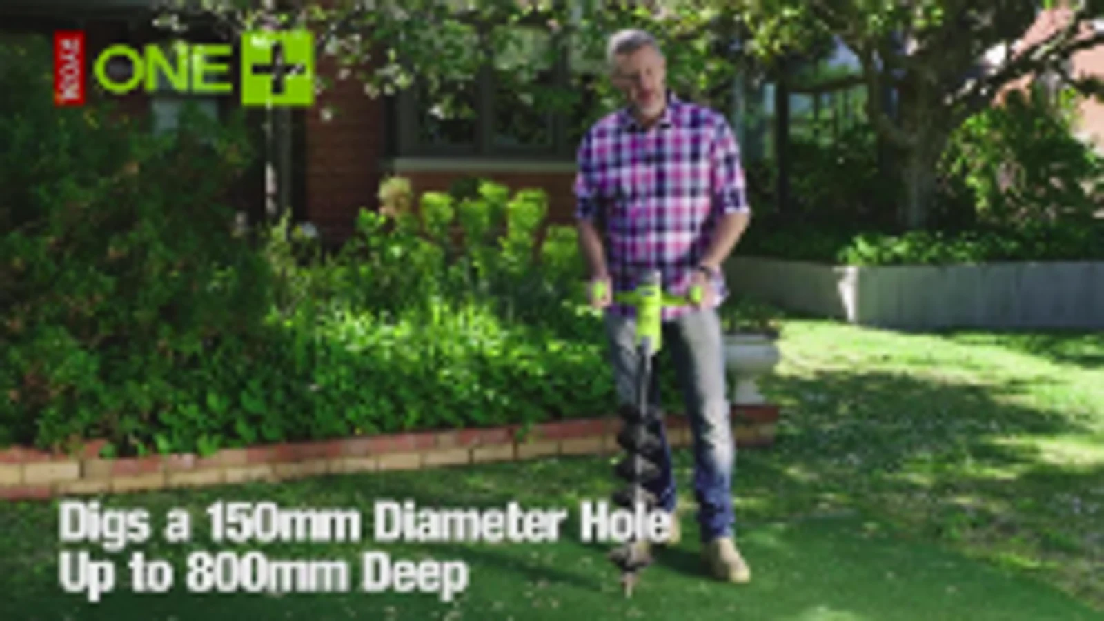 Ryobi 18V ONE+ Brushless Cordless 150mm Planting and Digging Tool Skin Only Green ODT1800