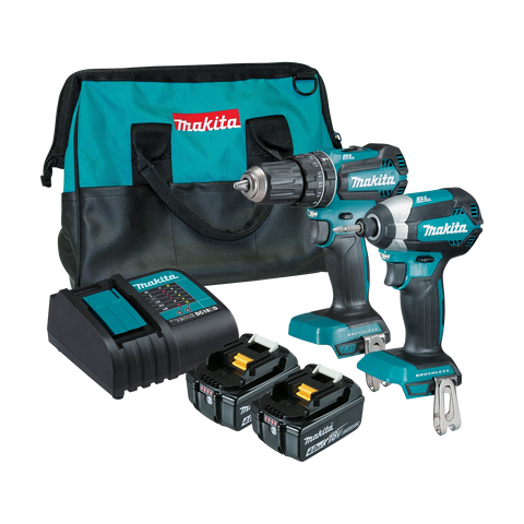 Makita 18V Brushless Cordless 2 Piece Combo Kit Hammer Drill Impact Driver 4.0Ah DLX2283SM