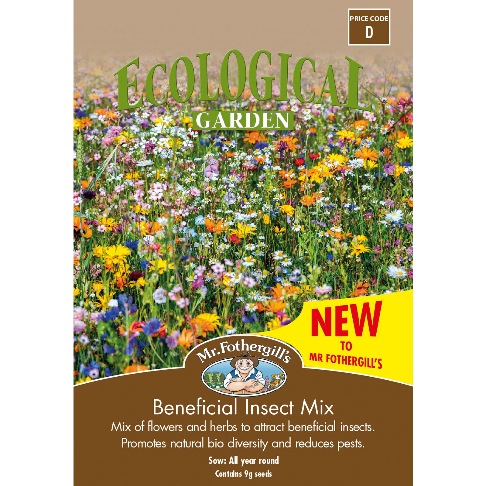 Mr Fothergill's Beneficial Insect Mix Seed 10m2 Part Shade