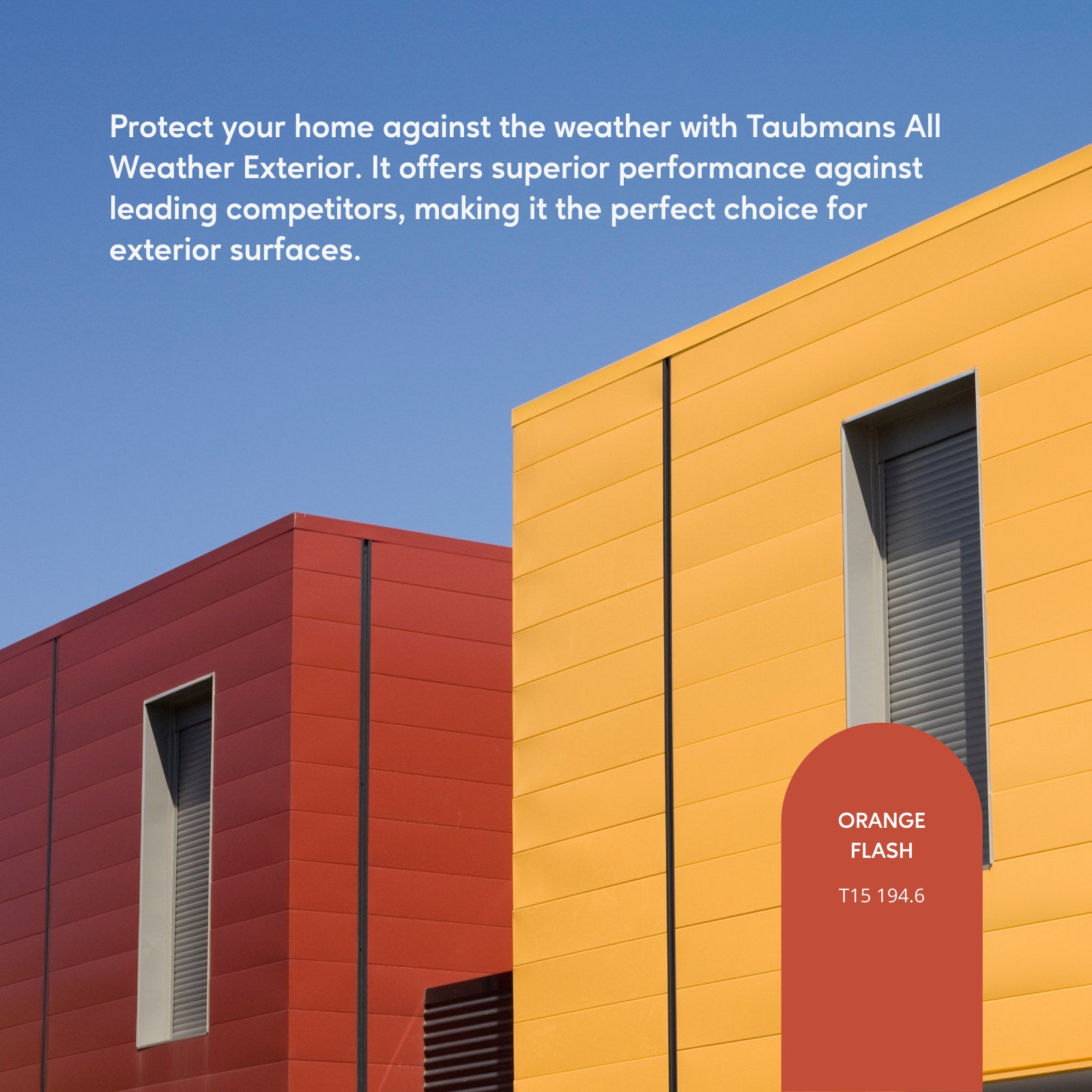 Taubmans 1L Hi-C Red Water Based Acrylic Low Sheen All Weather Exterior Paint UV and Waterproof