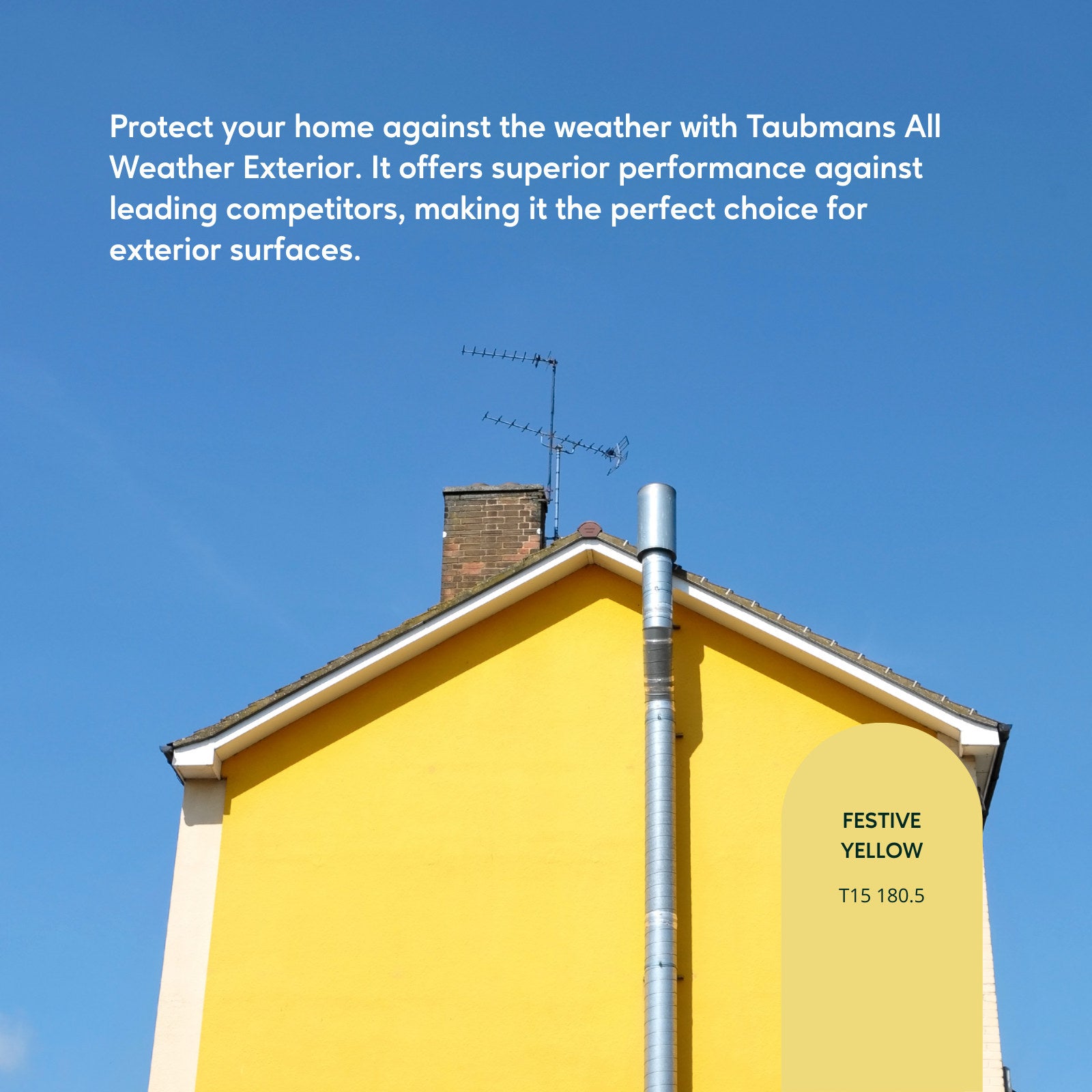 Taubmans 1L Hi-C Yellow Water Based Acrylic Low Sheen All Weather Exterior Paint UV and Waterproof
