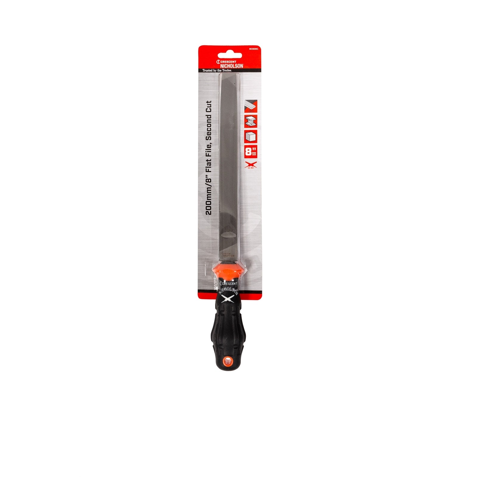 Crescent Nicholson 200mm Flat Second Cut File