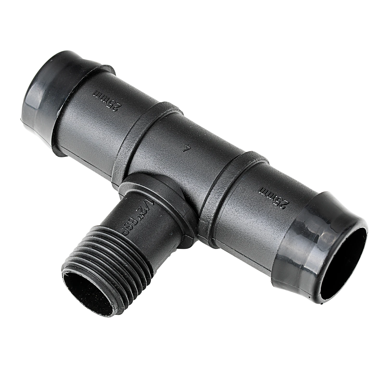 K-Rain 25mm Barbed Tee x 15mm BSP Male - 5 Pack Polypropylene