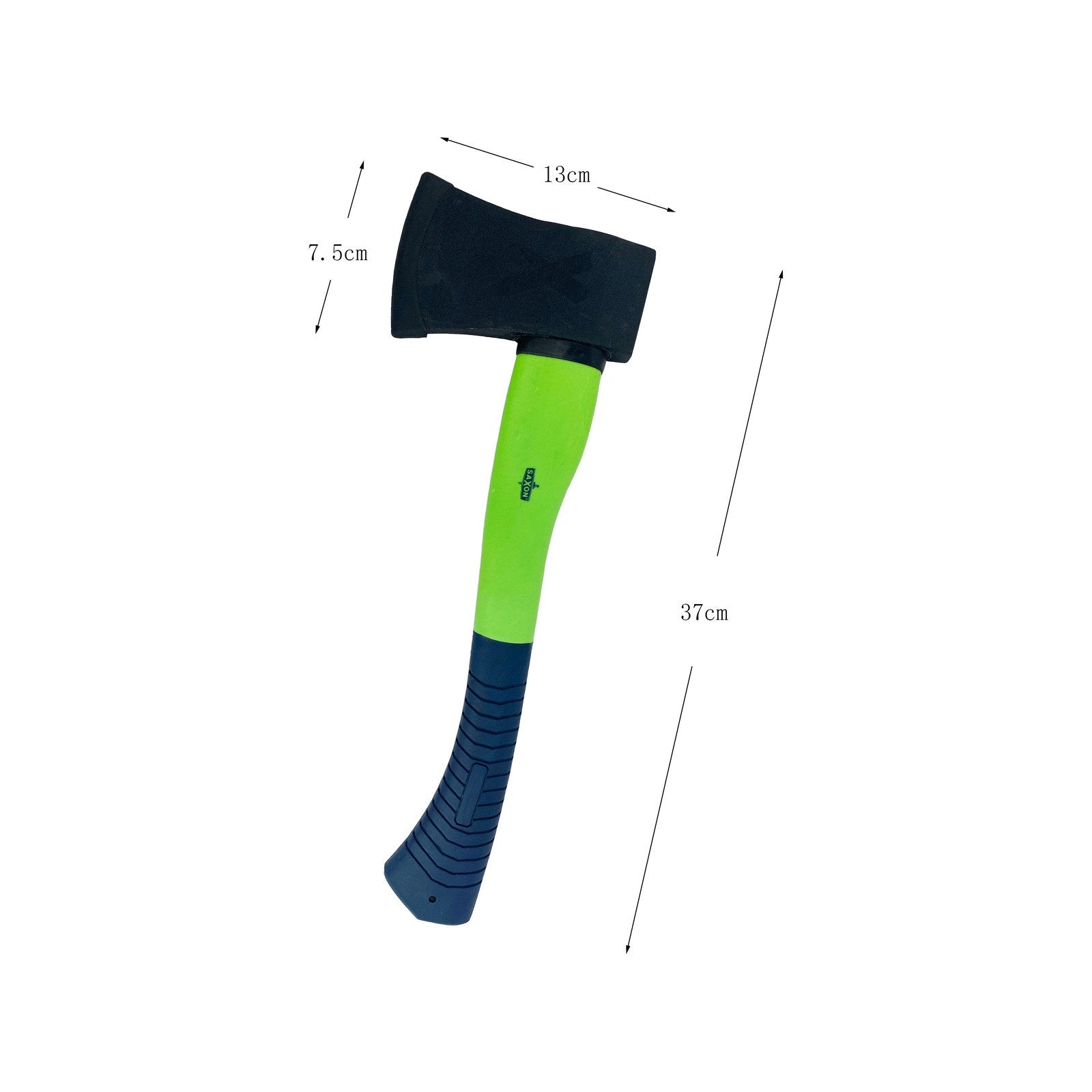 Saxon 450g Hatchet Carbon Steel Head Fibreglass Handle Green