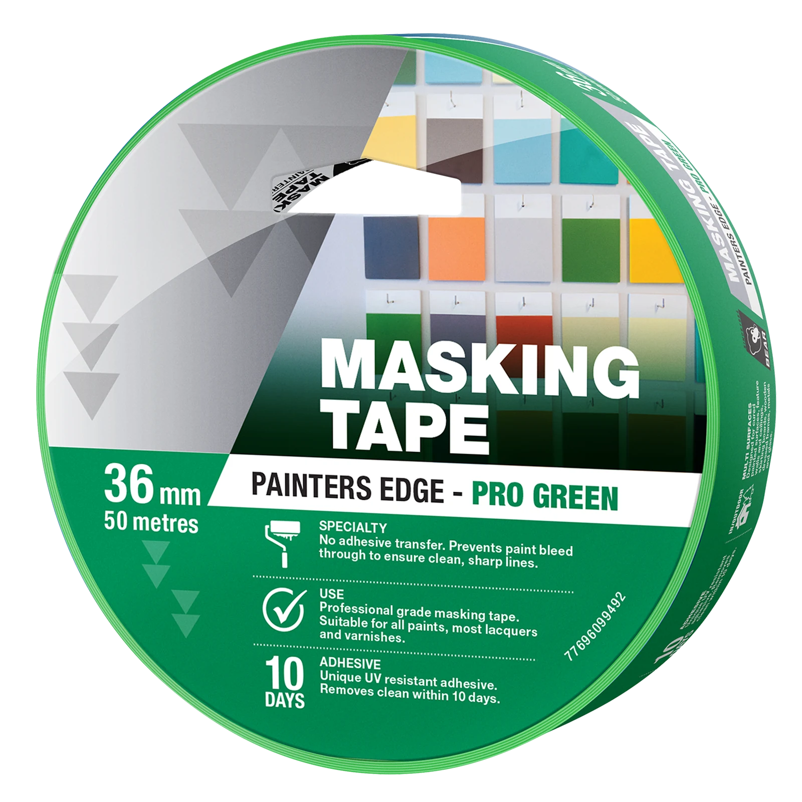 Bear 36mm x 50m Green Painters Edge Masking Tape - UV Resistant