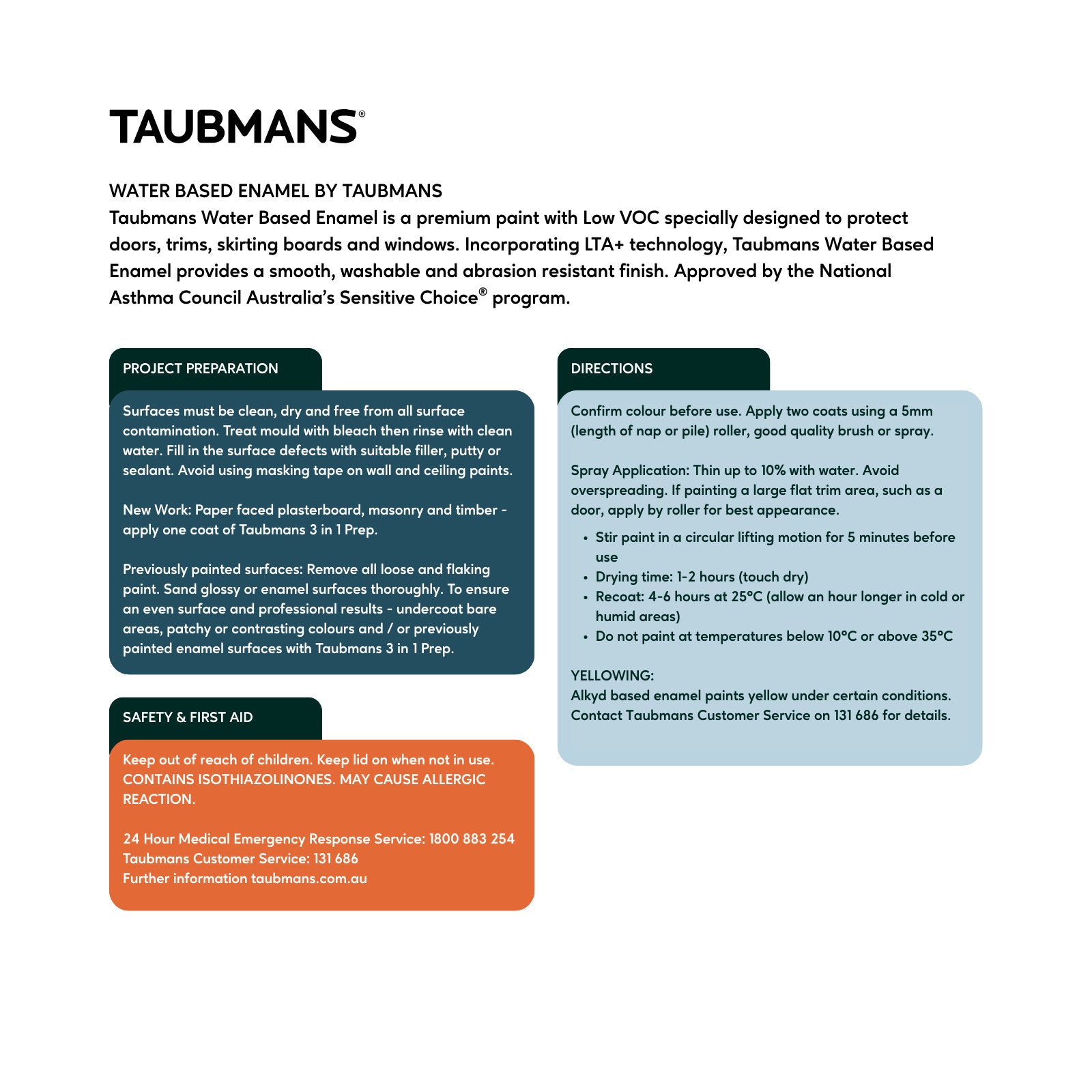 Taubmans 2L Neutral Semi Gloss Water Based Enamel Paint Tintable