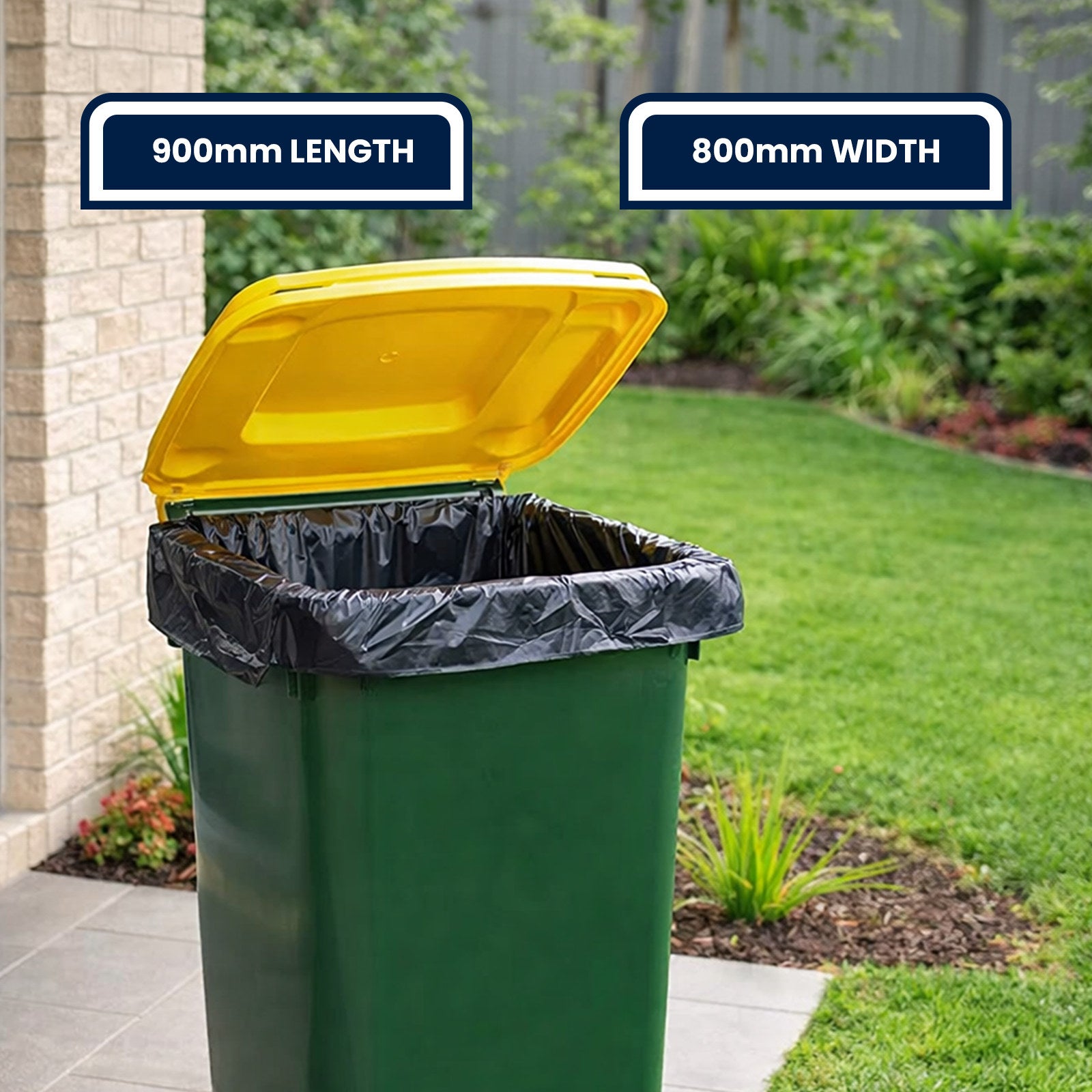 Grunt 75L 900 x 800mm Black Rubbish Bags 50 Pack