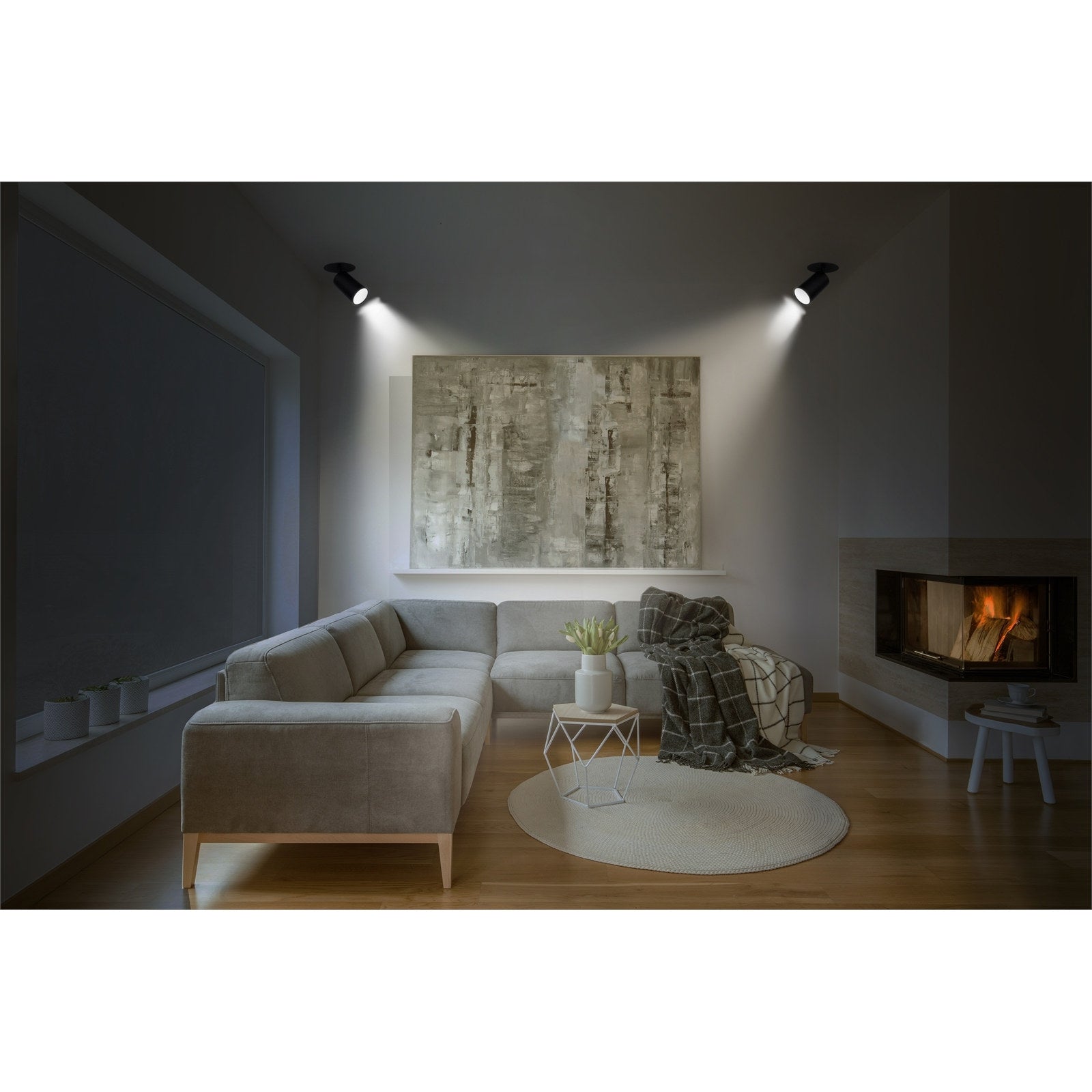 Brilliant Lighting Jez 7W Matt Black Plug In DIY LED Spotlight GU10 21388/06