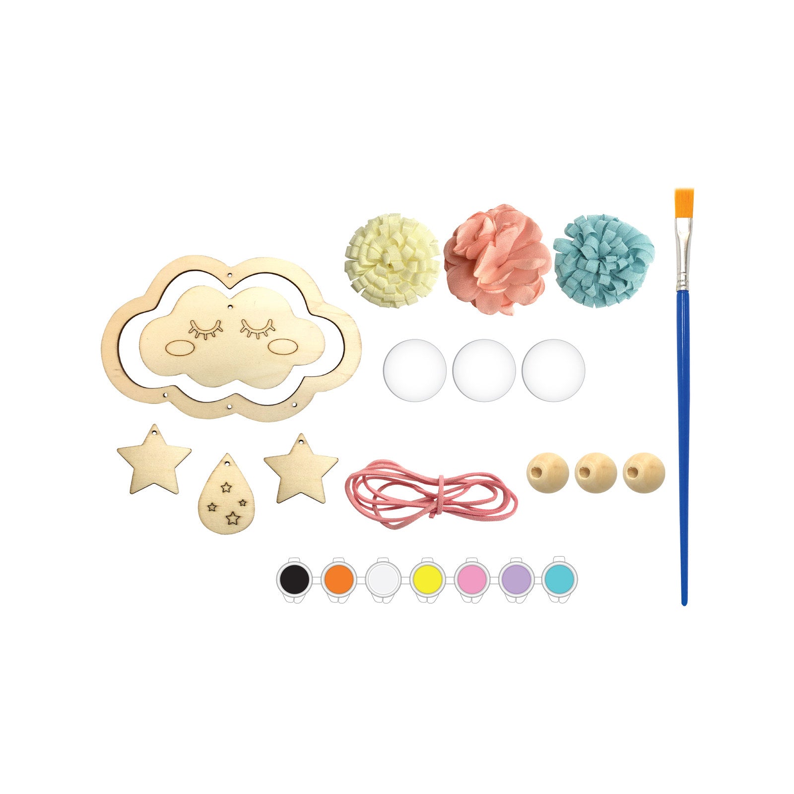 Boyle 210mm Wood DIY Dream Catcher Hanging Mobile Crafty Kit