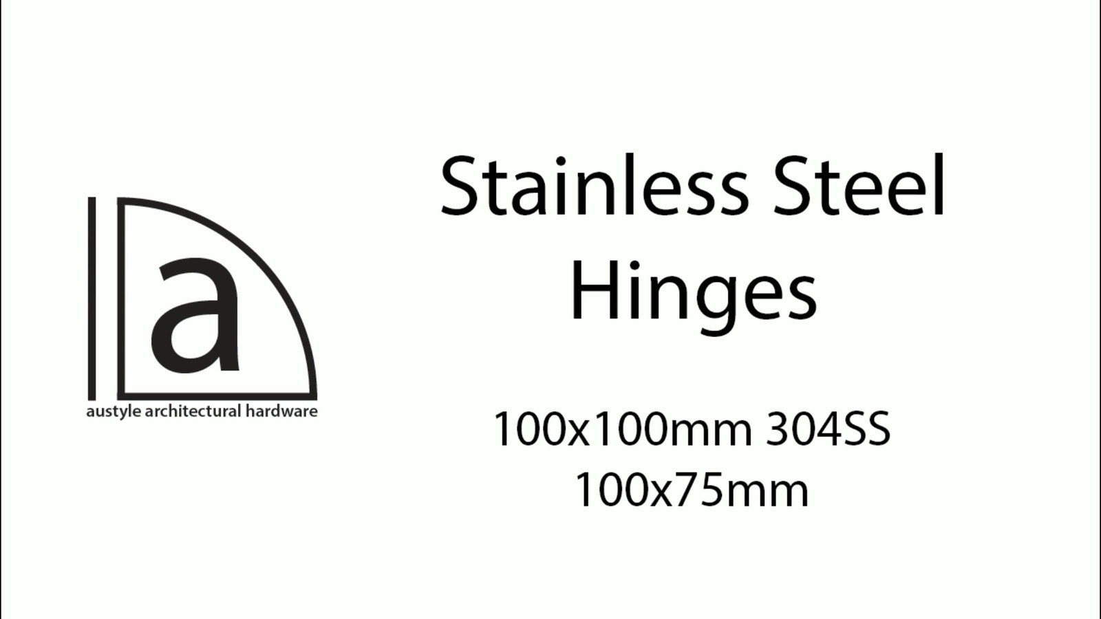Austyle 100 x 75 x 2.5mm Polished Stainless Steel Heavy Duty Hinge