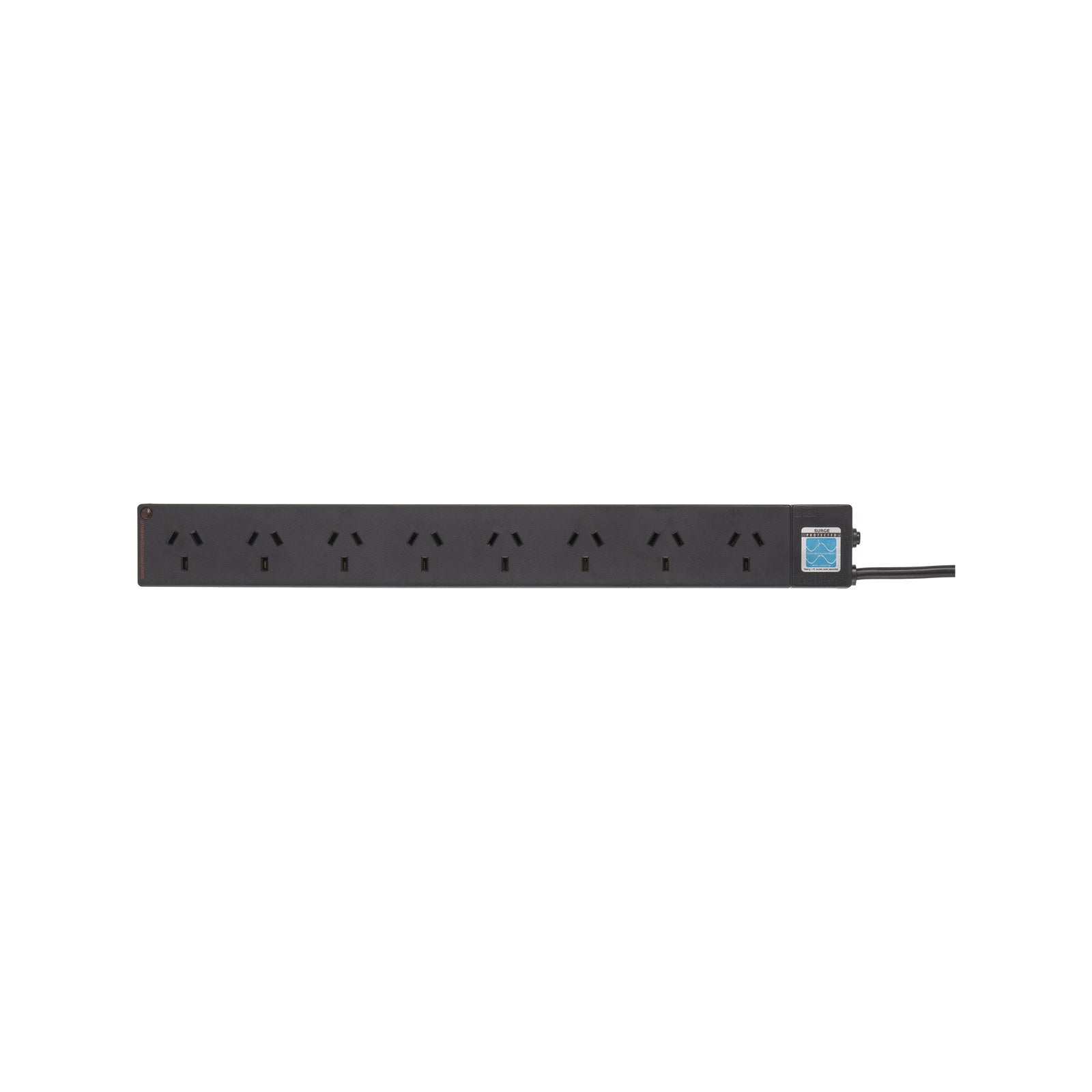 HPM 8 Outlet 10A Surge Protected Powerboard 2400W 175J Black D105PA8BL