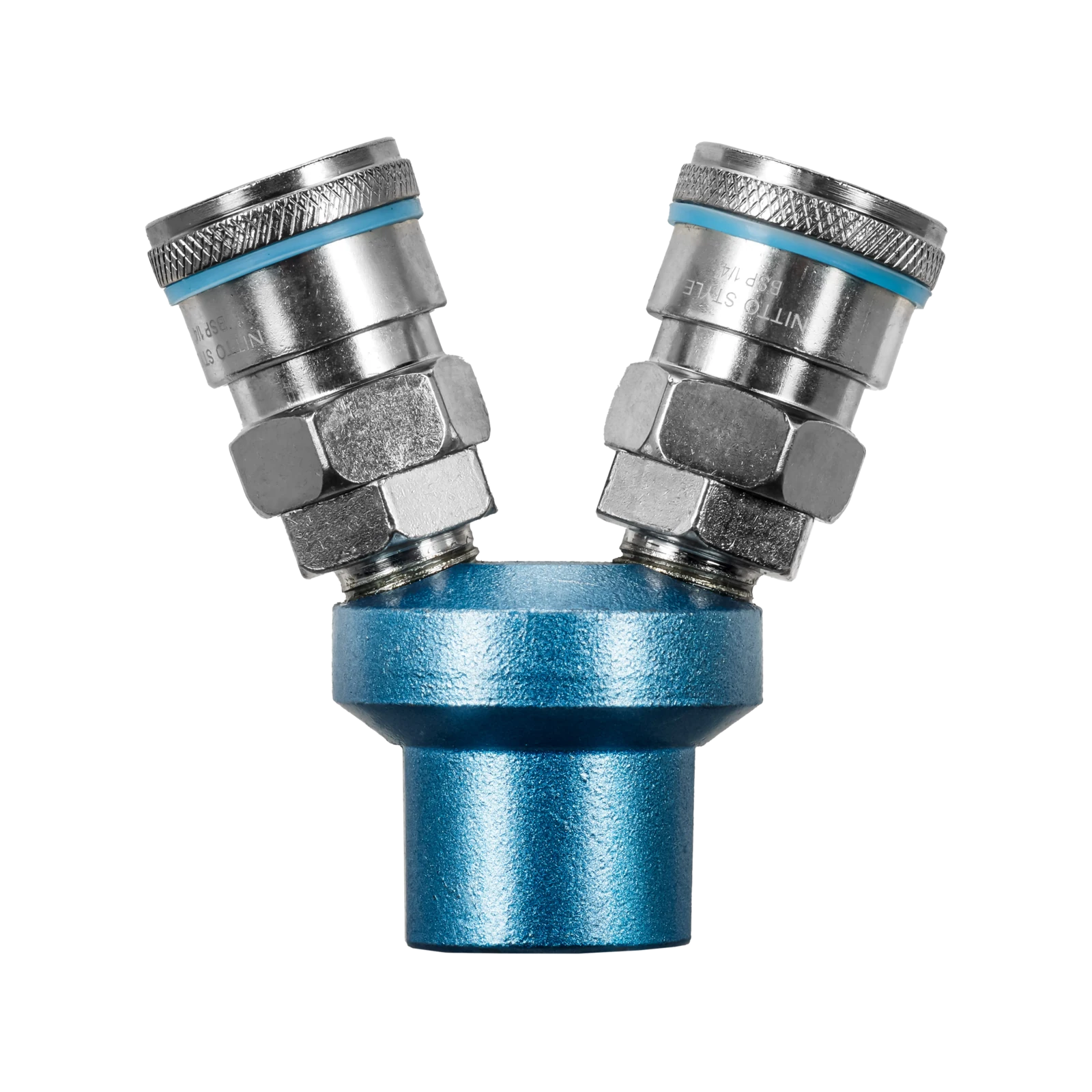 Powerfit Nitto Style 1/4" Female 2-Way Splitter Coupler PN2SC