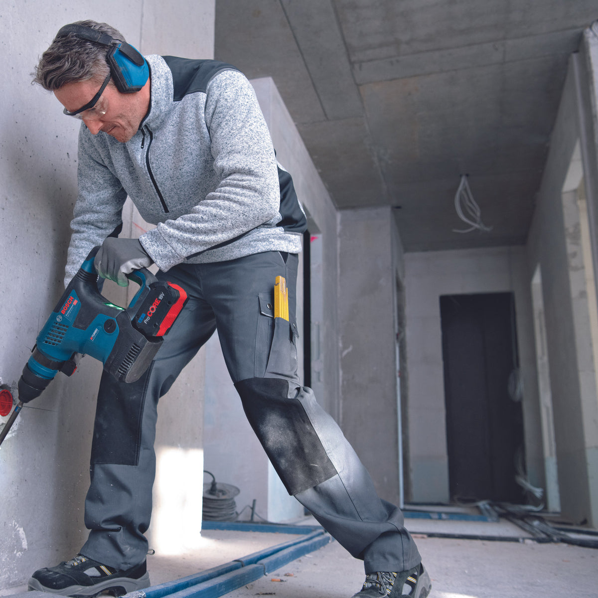 Bosch 18V Professional BITURBO Rotary Hammer GBH 18V-34 CF - Skin Only
