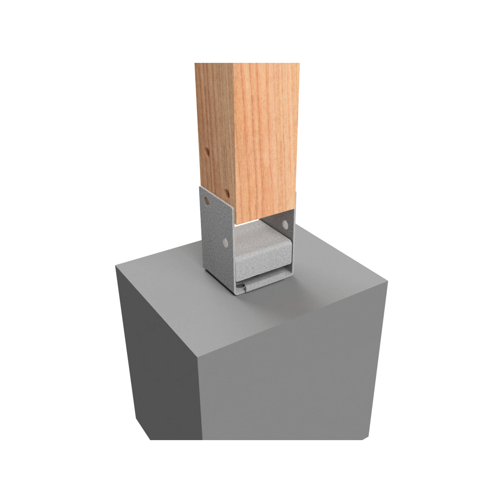 VUEPRO 90mm Galvanised Bolt Down Post Support - Each