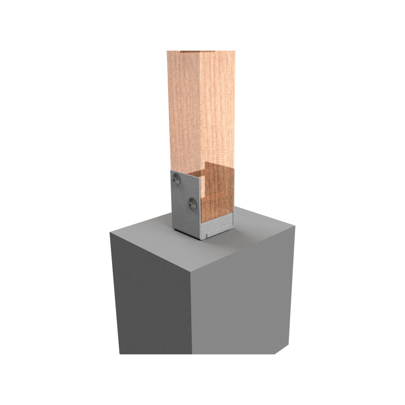VUEPRO 90mm Galvanised Bolt Down Post Support - Each