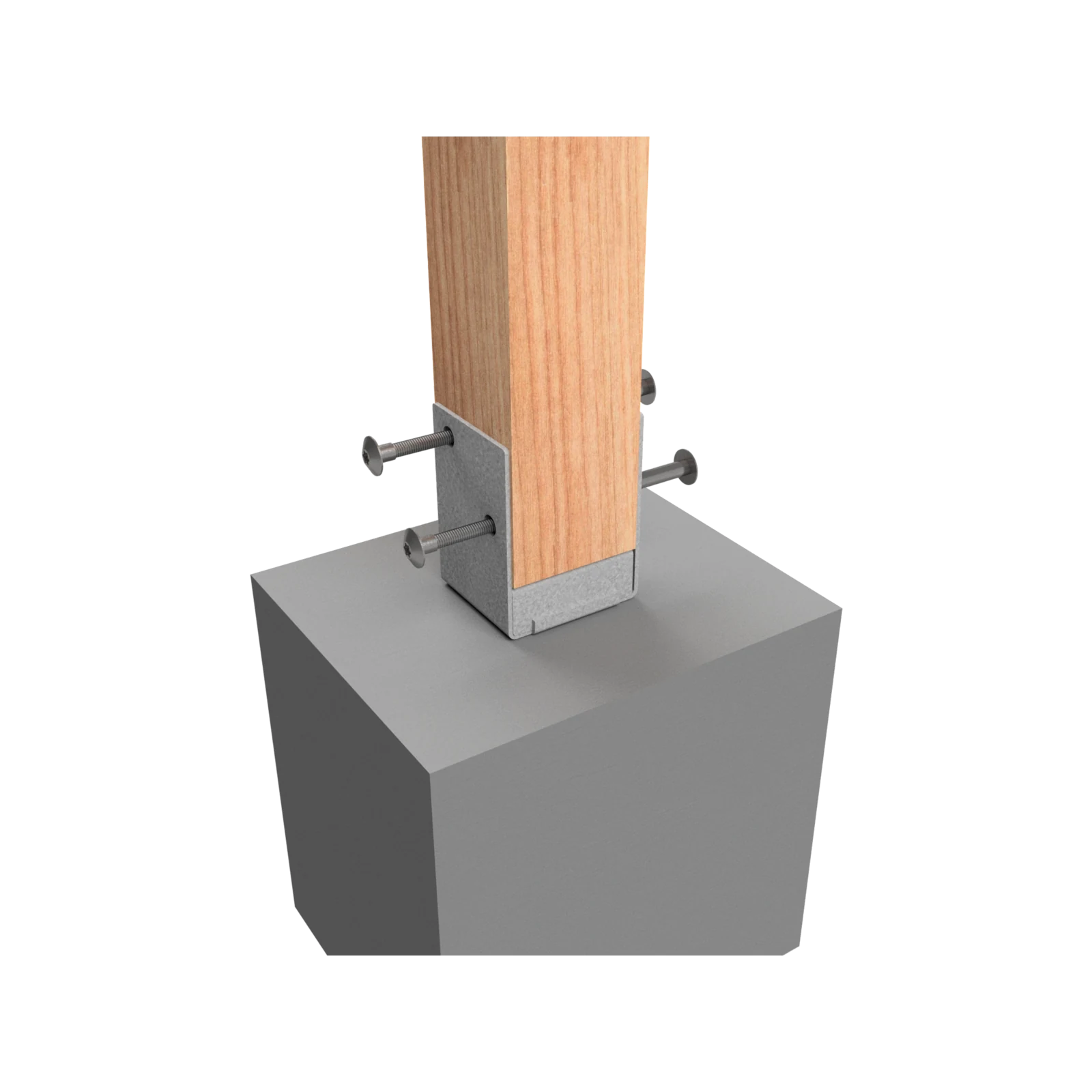 VUEPRO 90mm Galvanised Bolt Down Post Support - Each