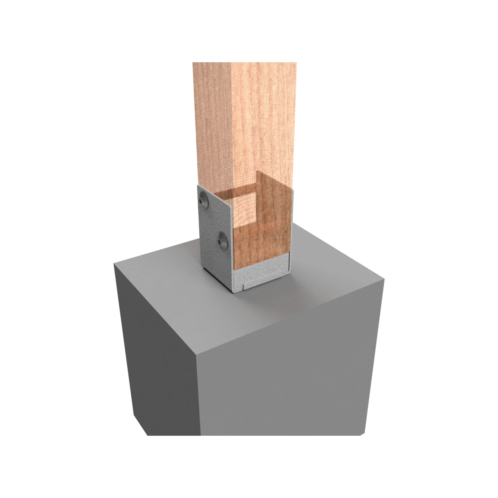 VUEPRO 90mm Galvanised Bolt Down Post Support - Each