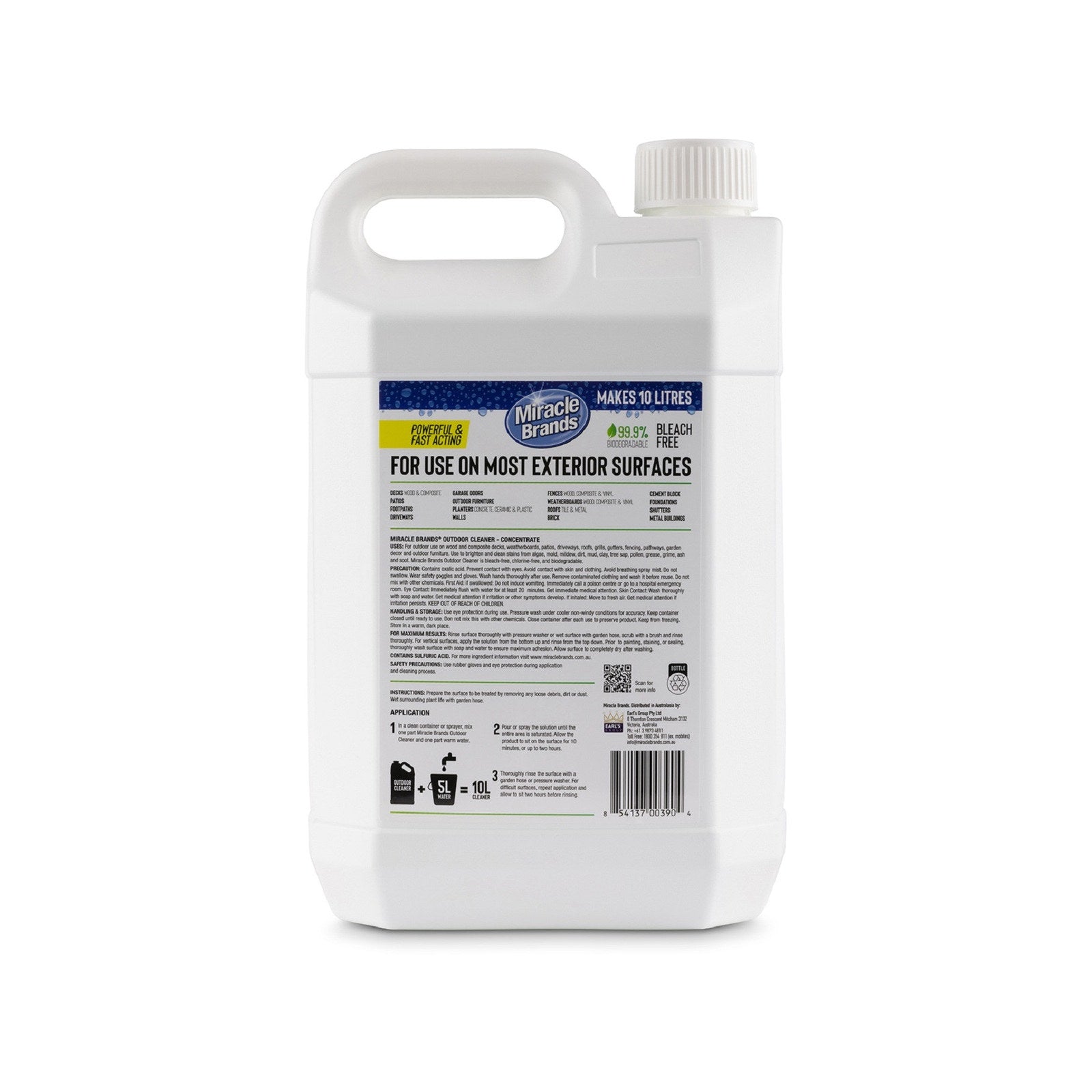 Miracle Brands 5L Outdoor Cleaner Concentrate