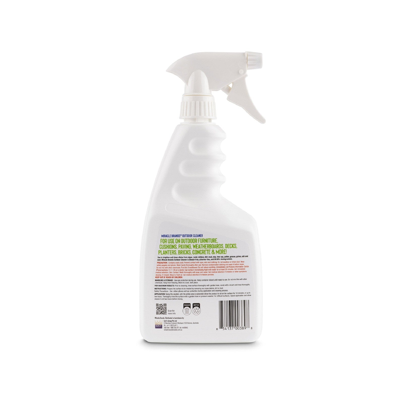 Miracle Brands 709ml Outdoor Cleaner Ready To Use Phosphate Free
