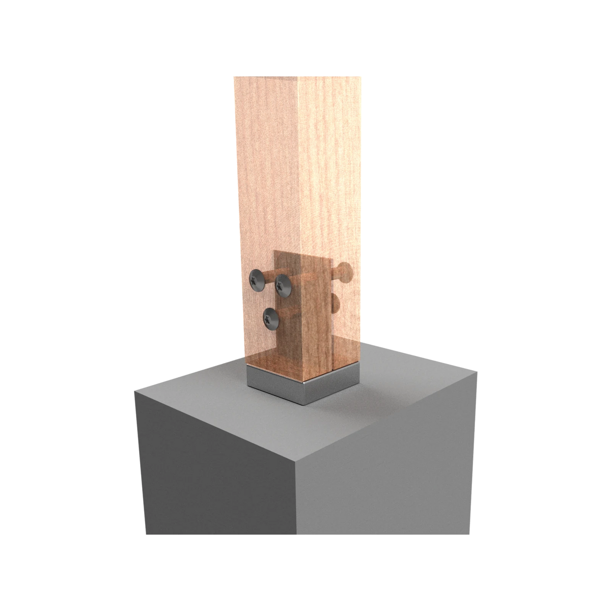 VUEPRO 90mm Galvanised Concealed Bolt Down Post Support Kit