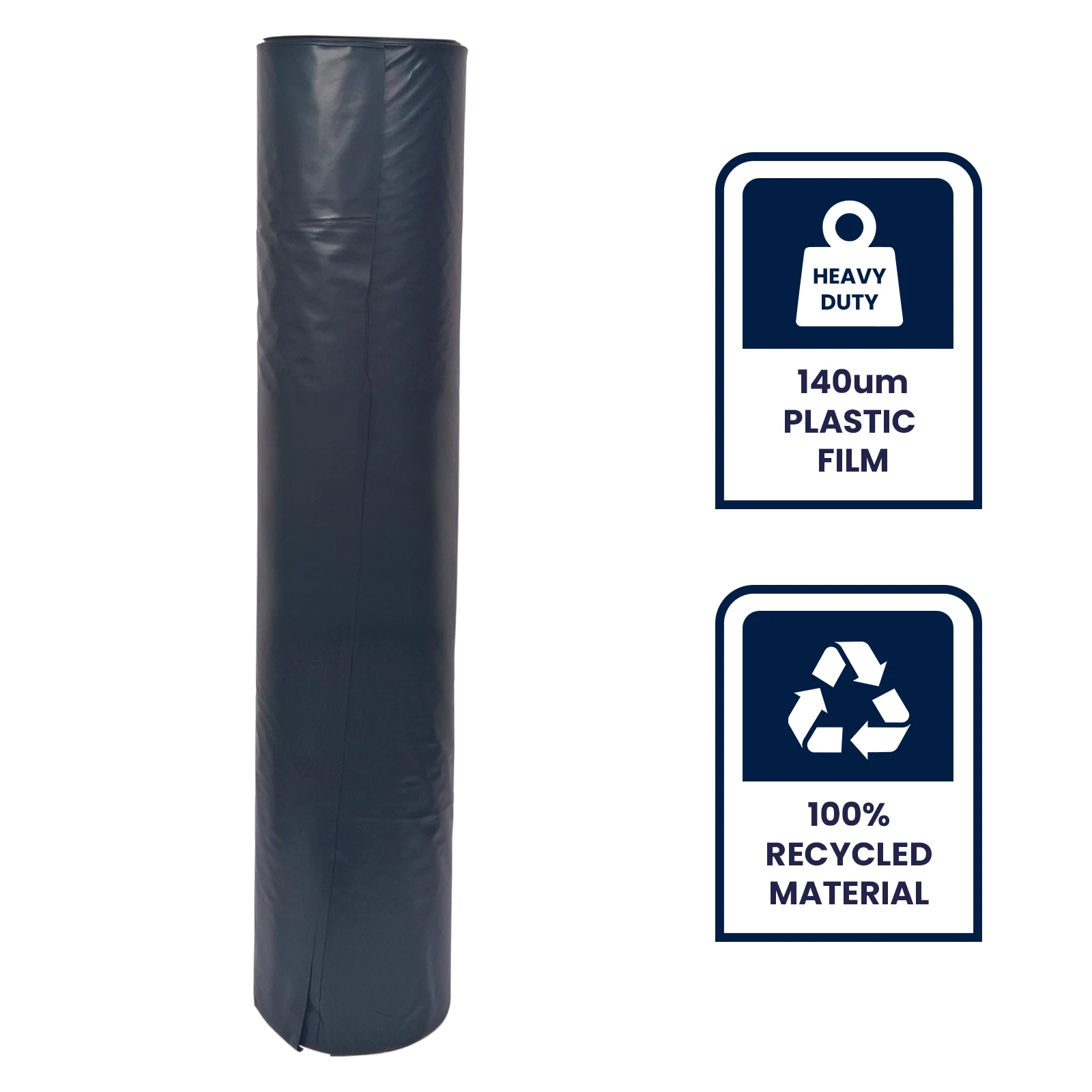 Grunt 2 x 10m Black 140um Multi Use Plastic Film