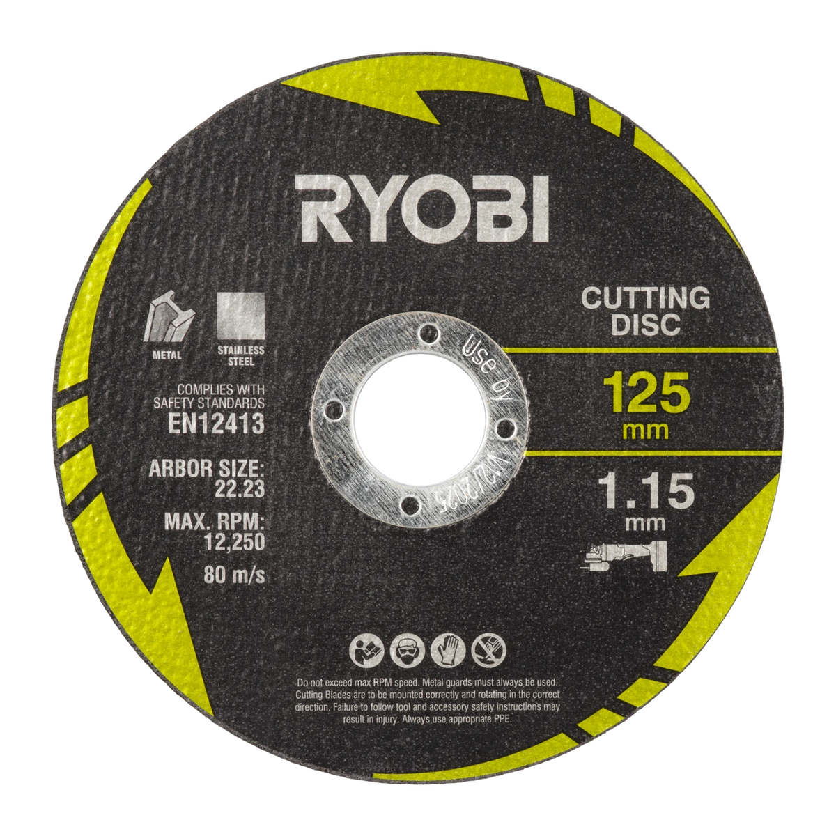 Ryobi 4 Piece 125mm Cutting and Grinding Set